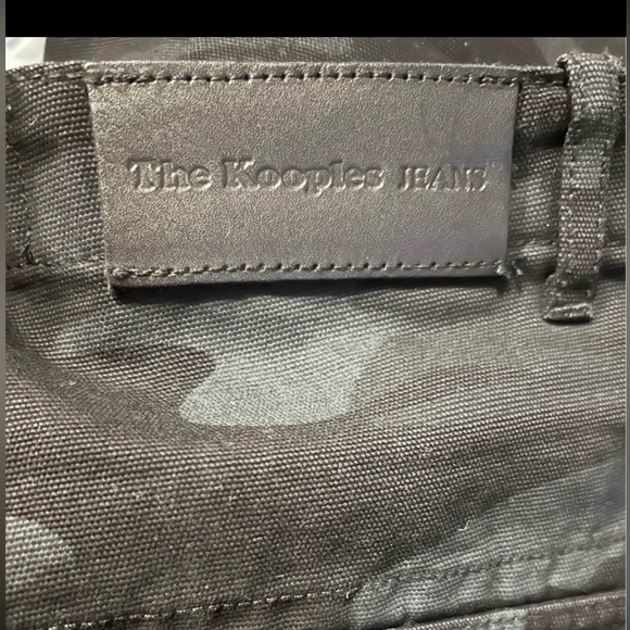 BNWT The Kooples black camo cargo style jeans size size 27/28 100% cotton - Picture 3 of 4